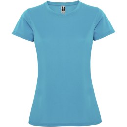 Montecarlo sportowa koszulka damska z krótkim rękawem turkusowy (R04234U1)