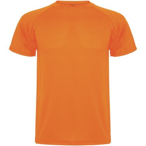 Montecarlo sportowa koszulka dziecięca z krótkim rękawem fluor orange (K04253LH)