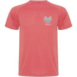 Montecarlo sportowa koszulka męska z krótkim rękawem fluor coral (R04252K1)