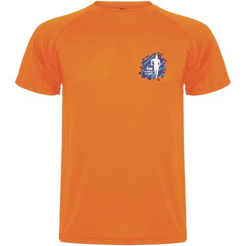 Montecarlo sportowa koszulka męska z krótkim rękawem fluor orange (R04253L1)