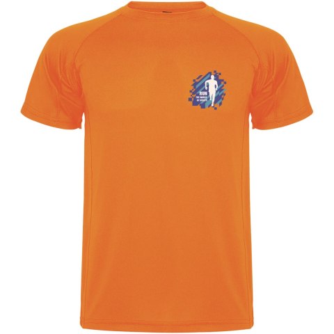 Montecarlo sportowa koszulka męska z krótkim rękawem fluor orange (R04253L3)