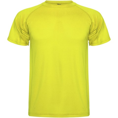 Montecarlo sportowa koszulka męska z krótkim rękawem fluor yellow (R04251C2)