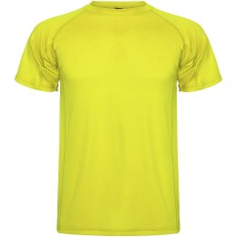Montecarlo sportowa koszulka męska z krótkim rękawem fluor yellow (R04251C3)