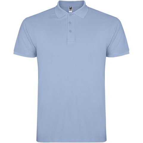 Star koszulka męska polo z krótkim rękawem błękitny (R66382H1)