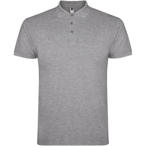 Star koszulka męska polo z krótkim rękawem marl grey
