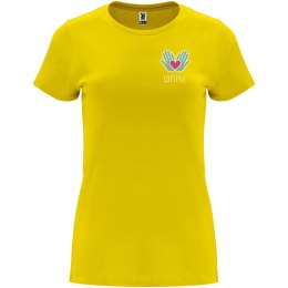Capri koszulka damska z krótkim rękawem żółty (R66831B5)