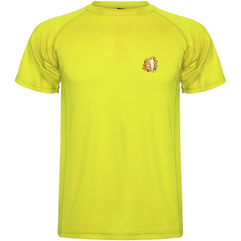 Montecarlo sportowa koszulka dziecięca z krótkim rękawem fluor yellow Montecarlo sportowa koszulka dziecięca z krótkim rękawem fluor yellow