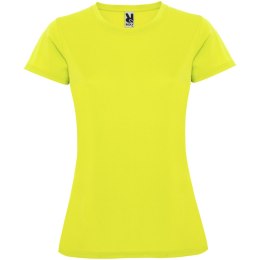 Montecarlo sportowa koszulka damska z krótkim rękawem fluor yellow (R04231C2)