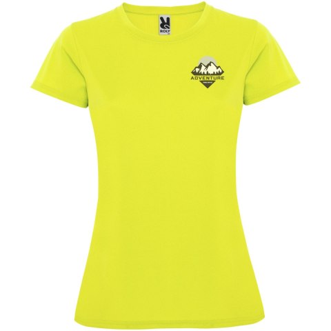 Montecarlo sportowa koszulka damska z krótkim rękawem fluor yellow Montecarlo sportowa koszulka damska z krótkim rękawem fluor yellow