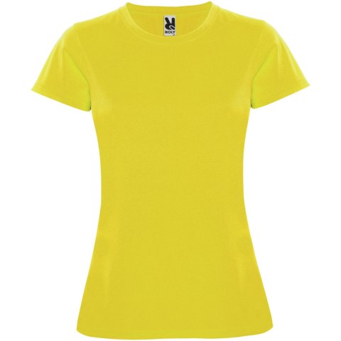 Montecarlo sportowa koszulka damska z krótkim rękawem żółty (R04231B4)