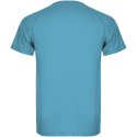 Montecarlo sportowa koszulka męska z krótkim rękawem turkusowy (R04254U1)