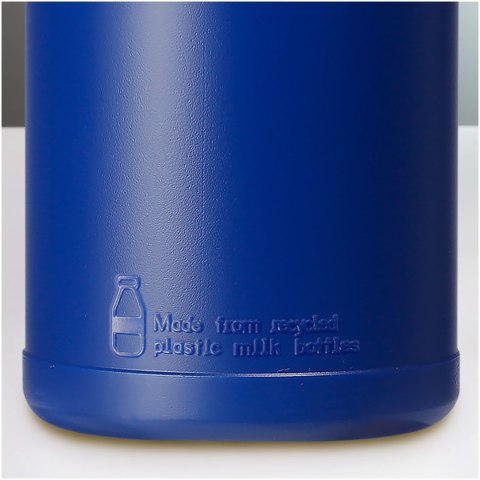 Baseline bidon o pojemności 500 ml z wieczkiem zaciskowym z materiałów z recyklingu niebieski, niebieski Baseline bidon o pojemności 500 ml z wieczkiem zaciskowym z materiałów z recyklingu niebieski, niebieski