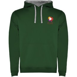 Urban męska bluza z kapturem butelkowa zieleń, marl grey