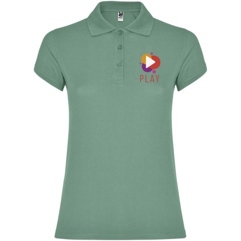 Star koszulka damska polo z krótkim rękawem dark mint Star koszulka damska polo z krótkim rękawem dark mint
