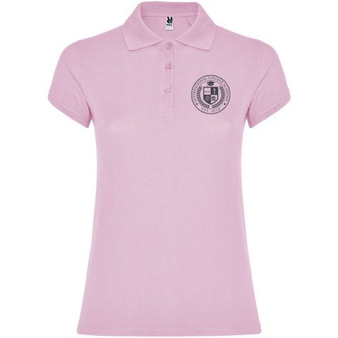 Star koszulka damska polo z krótkim rękawem jasnoróżowy Star koszulka damska polo z krótkim rękawem jasnoróżowy