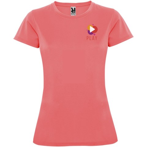 Montecarlo sportowa koszulka damska z krótkim rękawem fluor coral Montecarlo sportowa koszulka damska z krótkim rękawem fluor coral