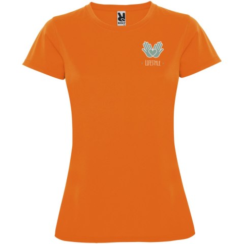 Montecarlo sportowa koszulka damska z krótkim rękawem fluor orange Montecarlo sportowa koszulka damska z krótkim rękawem fluor orange