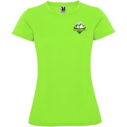Montecarlo sportowa koszulka damska z krótkim rękawem lime / green lime (R04232X2)