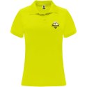 Monzha sportowa koszulka damska polo z krótkim rękawem fluor yellow
