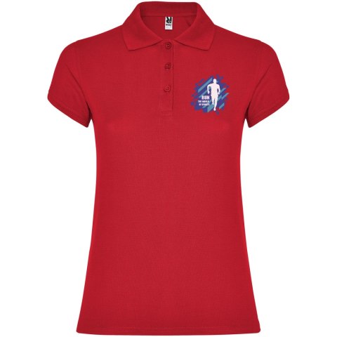 Star koszulka damska polo z krótkim rękawem czerwony Star koszulka damska polo z krótkim rękawem czerwony