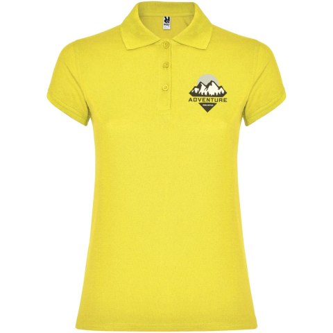 Star koszulka damska polo z krótkim rękawem żółty Star koszulka damska polo z krótkim rękawem żółty