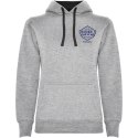 Urban damska bluza z kapturem marl grey / black