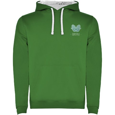 Urban męska bluza z kapturem kelly green / white Urban męska bluza z kapturem kelly green / white