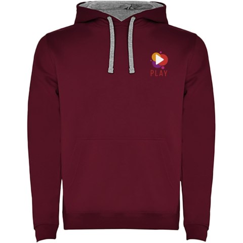 Urban męska bluza z kapturem maroon / marl grey Urban męska bluza z kapturem maroon / marl grey