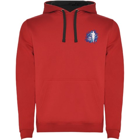 Urban męska bluza z kapturem red / black Urban męska bluza z kapturem red / black