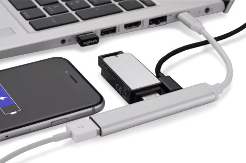 Rozdzielacz HUB USB z kablem typ C - ROSKO Rozdzielacz HUB USB z kablem typ C - ROSKO