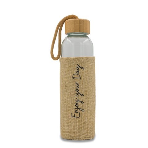 Szklana butelka Aquarius 500 ml, beżowy Szklana butelka Aquarius 500 ml, beżowy