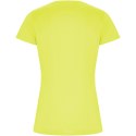Imola sportowa koszulka damska z krótkim rękawem fluor yellow