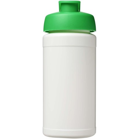 Baseline bidon o pojemności 500 ml z wieczkiem zaciskowym biały, zielony Baseline bidon o pojemności 500 ml z wieczkiem zaciskowym biały, zielony