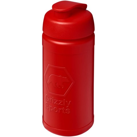 Baseline bidon o pojemności 500 ml z wieczkiem zaciskowym czerwony, czerwony Baseline bidon o pojemności 500 ml z wieczkiem zaciskowym czerwony, czerwony
