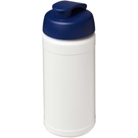 Baseline bidon o pojemności 500 ml z wieczkiem zaciskowym biały, niebieski Baseline bidon o pojemności 500 ml z wieczkiem zaciskowym biały, niebieski
