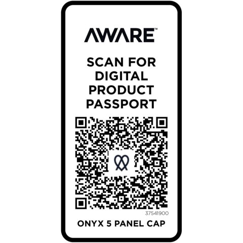 Onyx 5-panelowa czapka Aware™ z daszkiem z recyklingu czarny Onyx 5-panelowa czapka Aware™ z daszkiem z recyklingu czarny