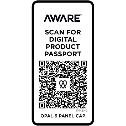 Opal 6-panelowa czapka Aware™ z daszkiem z recyklingu biały Opal 6-panelowa czapka Aware™ z daszkiem z recyklingu biały