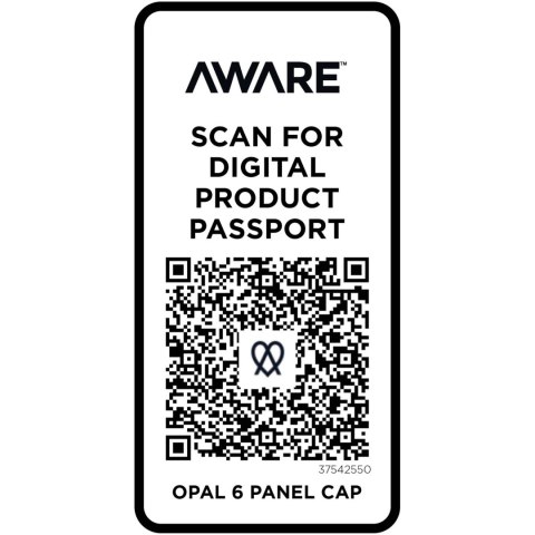 Opal 6-panelowa czapka Aware™ z daszkiem z recyklingu granatowy Opal 6-panelowa czapka Aware™ z daszkiem z recyklingu granatowy