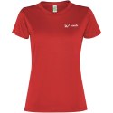 Slam short sleeve women's sports t-shirt czerwony