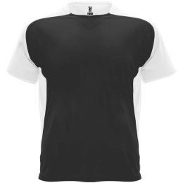 Bugatti sportowa koszulka unisex z krótkim rękawem czarny, biały