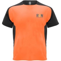 Bugatti sportowa koszulka unisex z krótkim rękawem fluor orange, czarny (R63999A2)