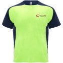 Bugatti sportowa koszulka dziecięca z krótkim rękawem fluor green, navy blue