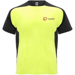 Bugatti sportowa koszulka dziecięca z krótkim rękawem fluor yellow, czarny