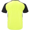 Bugatti sportowa koszulka dziecięca z krótkim rękawem fluor yellow, czarny
