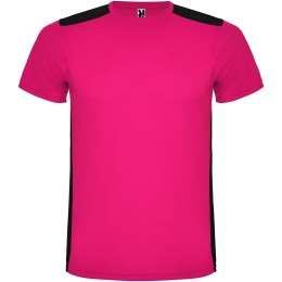Detroit sportowa koszulka unisex z krótkim rękawem fuksja, czarny