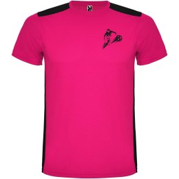 Detroit sportowa koszulka unisex z krótkim rękawem fuksja, czarny