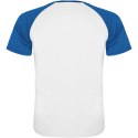 Indianapolis sportowa koszulka unisex z krótkim rękawem biały, błękit królewski (R66508Q4)