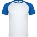 Indianapolis sportowa koszulka unisex z krótkim rękawem biały, błękit królewski (R66508Q6)