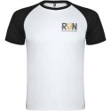 Indianapolis sportowa koszulka unisex z krótkim rękawem biały, czarny (R66508R2)