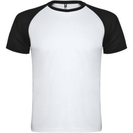 Indianapolis sportowa koszulka unisex z krótkim rękawem biały, czarny (R66508R3)